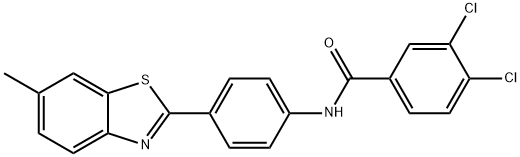 3,4-dichloro-N-[4-(6-methyl-1,3-benzothiazol-2-yl)phenyl]benzamide Structure