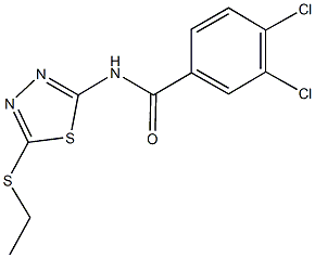 3,4-dichloro-N-[5-(ethylsulfanyl)-1,3,4-thiadiazol-2-yl]benzamide Structure