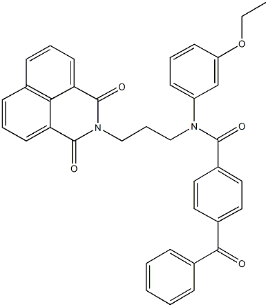 4-benzoyl-N-[3-(1,3-dioxo-1H-benzo[de]isoquinolin-2(3H)-yl)propyl]-N-(3-ethoxyphenyl)benzamide Structure