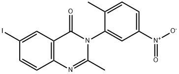 3-{5-nitro-2-methylphenyl}-6-iodo-2-methyl-4(3H)-quinazolinone 结构式