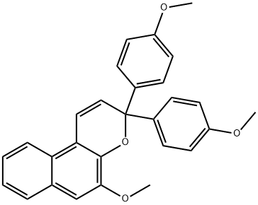 5-(methyloxy)-3,3-bis[4-(methyloxy)phenyl]-3H-benzo[f]chromene 化学構造式