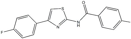 N-[4-(4-fluorophenyl)-1,3-thiazol-2-yl]-4-methylbenzamide Structure