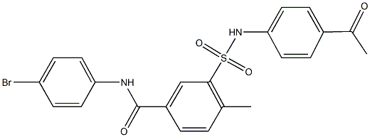 3-[(4-acetylanilino)sulfonyl]-N-(4-bromophenyl)-4-methylbenzamide Structure