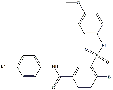 4-bromo-N-(4-bromophenyl)-3-[(4-methoxyanilino)sulfonyl]benzamide Structure