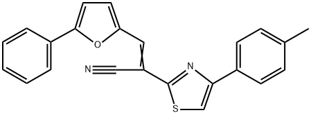 2-[4-(4-methylphenyl)-1,3-thiazol-2-yl]-3-(5-phenyl-2-furyl)acrylonitrile Structure