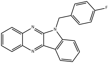 6-(4-fluorobenzyl)-6H-indolo[2,3-b]quinoxaline Struktur