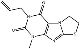 3-allyl-1-methyl-6,7-dihydro[1,3]thiazolo[2,3-f]purine-2,4(1H,3H)-dione,312915-44-9,结构式