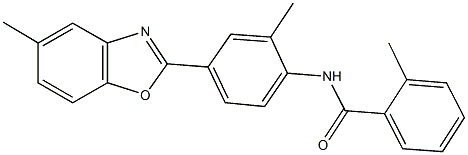 2-methyl-N-[2-methyl-4-(5-methyl-1,3-benzoxazol-2-yl)phenyl]benzamide|
