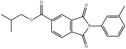 isobutyl 2-(3-methylphenyl)-1,3-dioxo-5-isoindolinecarboxylate Structure