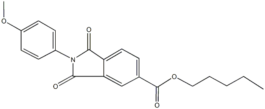 pentyl 2-(4-methoxyphenyl)-1,3-dioxoisoindoline-5-carboxylate Structure