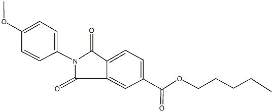 pentyl 2-(4-methoxyphenyl)-1,3-dioxoisoindoline-5-carboxylate,312916-15-7,结构式