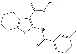 ethyl 2-[(3-methylbenzoyl)amino]-4,5,6,7-tetrahydro-1-benzothiophene-3-carboxylate Structure