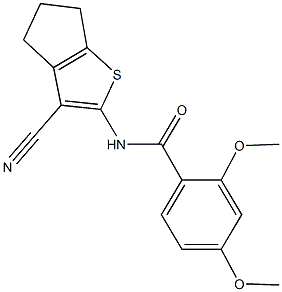 N-(3-cyano-5,6-dihydro-4H-cyclopenta[b]thien-2-yl)-2,4-dimethoxybenzamide Structure