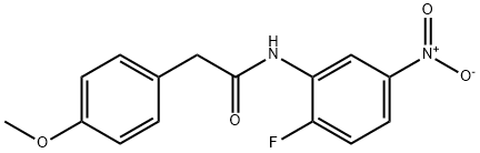 N-{2-fluoro-5-nitrophenyl}-2-(4-methoxyphenyl)acetamide Structure