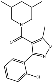 1-{[3-(2-chlorophenyl)-5-methyl-4-isoxazolyl]carbonyl}-3,5-dimethylpiperidine,312924-74-6,结构式