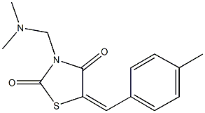 3-[(dimethylamino)methyl]-5-(4-methylbenzylidene)-1,3-thiazolidine-2,4-dione Structure