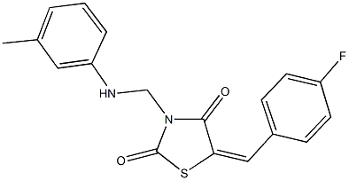 312926-12-8 5-(4-fluorobenzylidene)-3-(3-toluidinomethyl)-1,3-thiazolidine-2,4-dione