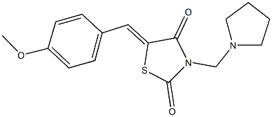 5-(4-methoxybenzylidene)-3-(1-pyrrolidinylmethyl)-1,3-thiazolidine-2,4-dione Structure