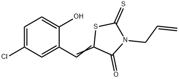 3-allyl-5-(5-chloro-2-hydroxybenzylidene)-2-thioxo-1,3-thiazolidin-4-one Struktur