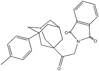 2-{2-[3-(4-methylphenyl)-1-adamantyl]-2-oxoethyl}-1H-isoindole-1,3(2H)-dione Structure