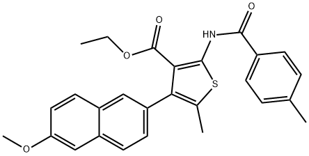 312939-75-6 ethyl 4-(6-methoxy-2-naphthyl)-5-methyl-2-[(4-methylbenzoyl)amino]-3-thiophenecarboxylate