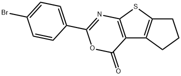 2-(4-bromophenyl)-6,7-dihydro-4H,5H-cyclopenta[4,5]thieno[2,3-d][1,3]oxazin-4-one Structure