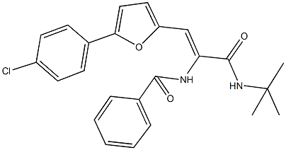 312941-02-9 N-{1-[(tert-butylamino)carbonyl]-2-[5-(4-chlorophenyl)-2-furyl]vinyl}benzamide