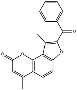8-benzoyl-4,9-dimethyl-2H-furo[2,3-h]chromen-2-one Structure