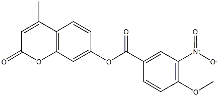 312941-96-1 4-methyl-2-oxo-2H-chromen-7-yl 3-nitro-4-methoxybenzoate
