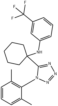 N-{1-[1-(2,6-dimethylphenyl)-1H-tetraazol-5-yl]cyclohexyl}-N-[3-(trifluoromethyl)phenyl]amine,312942-24-8,结构式