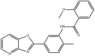 2-methoxy-N-(2-methyl-5-[1,3]oxazolo[4,5-b]pyridin-2-ylphenyl)benzamide Structure