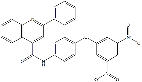 N-(4-{3,5-bisnitrophenoxy}phenyl)-2-phenyl-4-quinolinecarboxamide,312943-61-6,结构式