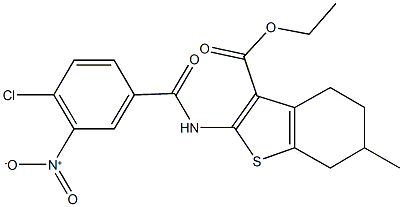 ethyl 2-({4-chloro-3-nitrobenzoyl}amino)-6-methyl-4,5,6,7-tetrahydro-1-benzothiophene-3-carboxylate|