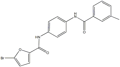 5-bromo-N-{4-[(3-methylbenzoyl)amino]phenyl}-2-furamide Struktur