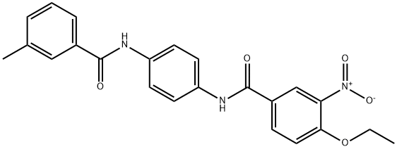 4-ethoxy-3-nitro-N-{4-[(3-methylbenzoyl)amino]phenyl}benzamide Structure