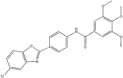 N-[4-(5-chloro-1,3-benzoxazol-2-yl)phenyl]-3,4,5-trimethoxybenzamide|