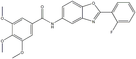 N-[2-(2-fluorophenyl)-1,3-benzoxazol-5-yl]-3,4,5-trimethoxybenzamide|