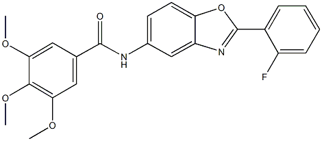 N-[2-(2-fluorophenyl)-1,3-benzoxazol-5-yl]-3,4,5-trimethoxybenzamide Structure