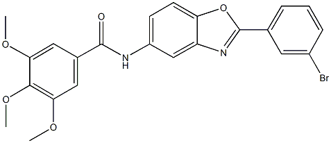 N-[2-(3-bromophenyl)-1,3-benzoxazol-5-yl]-3,4,5-trimethoxybenzamide Structure