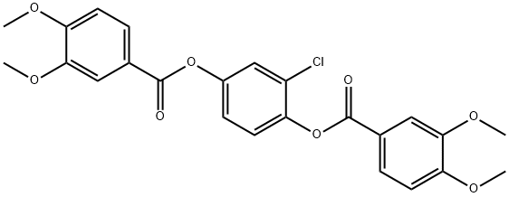 2-chloro-4-[(3,4-dimethoxybenzoyl)oxy]phenyl 3,4-dimethoxybenzoate,312944-68-6,结构式