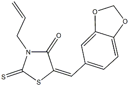 3-allyl-5-(1,3-benzodioxol-5-ylmethylene)-2-thioxo-1,3-thiazolidin-4-one Structure