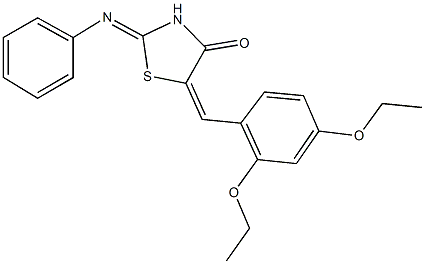 5-(2,4-diethoxybenzylidene)-2-(phenylimino)-1,3-thiazolidin-4-one,312944-90-4,结构式