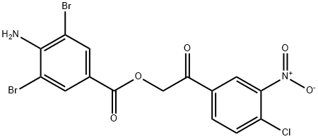 2-{4-chloro-3-nitrophenyl}-2-oxoethyl 4-amino-3,5-dibromobenzoate Structure