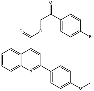 2-(4-bromophenyl)-2-oxoethyl 2-(4-methoxyphenyl)-4-quinolinecarboxylate Structure