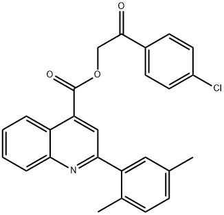 2-(4-chlorophenyl)-2-oxoethyl 2-(2,5-dimethylphenyl)-4-quinolinecarboxylate|