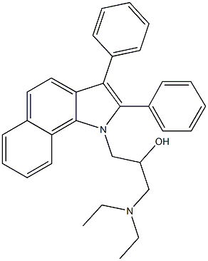 1-(diethylamino)-3-(2,3-diphenyl-1H-benzo[g]indol-1-yl)-2-propanol,312948-24-6,结构式
