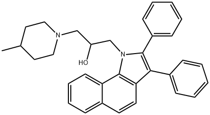 1-(2,3-diphenyl-1H-benzo[g]indol-1-yl)-3-(4-methyl-1-piperidinyl)-2-propanol,312948-25-7,结构式