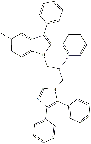 1-(5,7-dimethyl-2,3-diphenyl-1H-indol-1-yl)-3-(4,5-diphenyl-1H-imidazol-1-yl)-2-propanol|