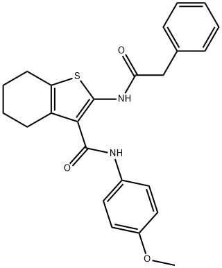 N-(4-methoxyphenyl)-2-[(phenylacetyl)amino]-4,5,6,7-tetrahydro-1-benzothiophene-3-carboxamide Structure