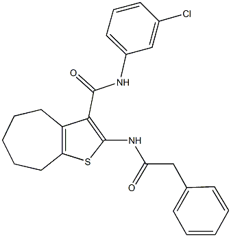 312949-35-2 N-(3-chlorophenyl)-2-[(phenylacetyl)amino]-5,6,7,8-tetrahydro-4H-cyclohepta[b]thiophene-3-carboxamide